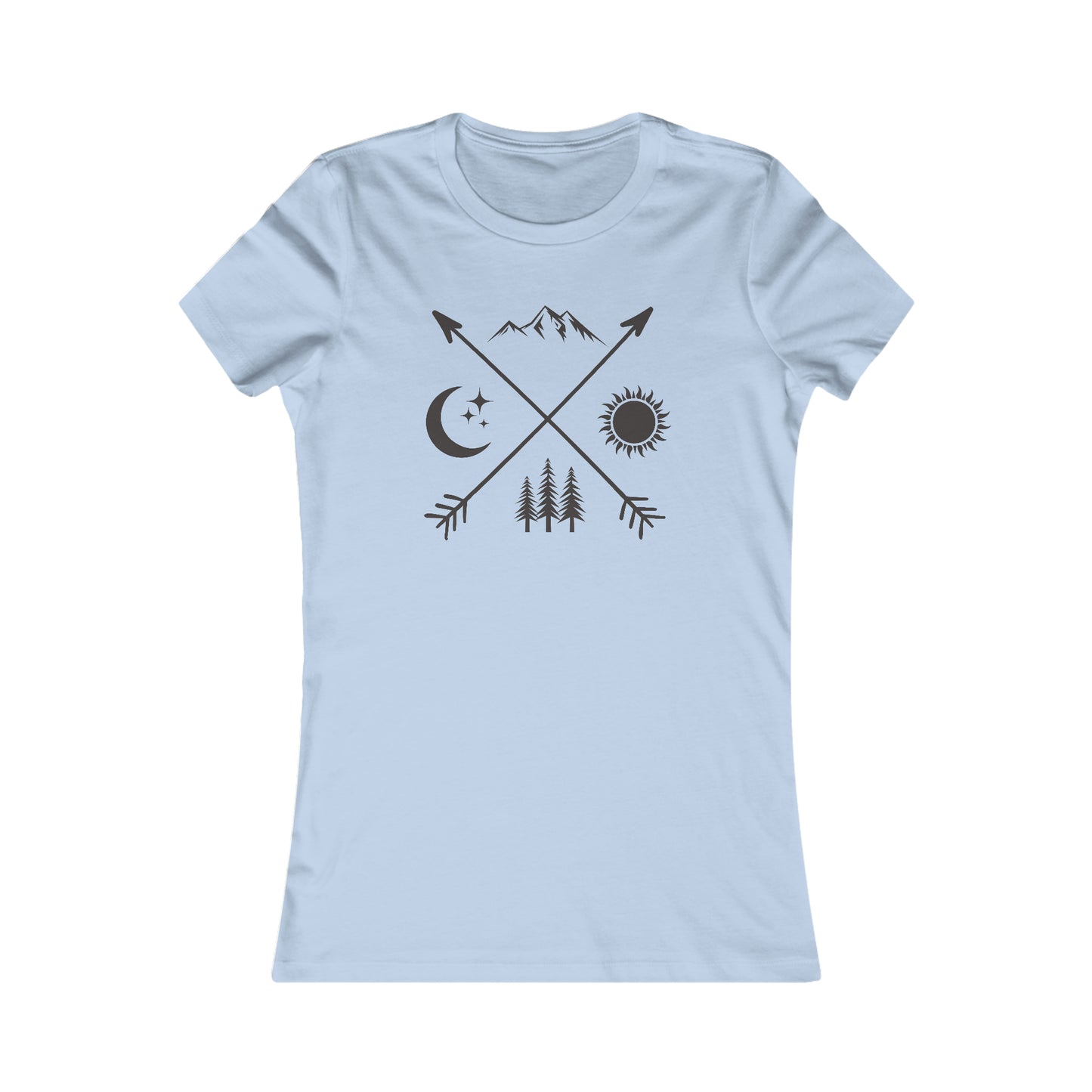 Crossing Arrows - Moon/Sun - Mountains/Forest - Women's Tee