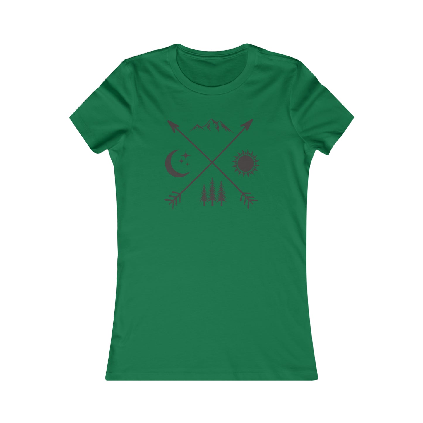 Crossing Arrows - Moon/Sun - Mountains/Forest - Women's Tee