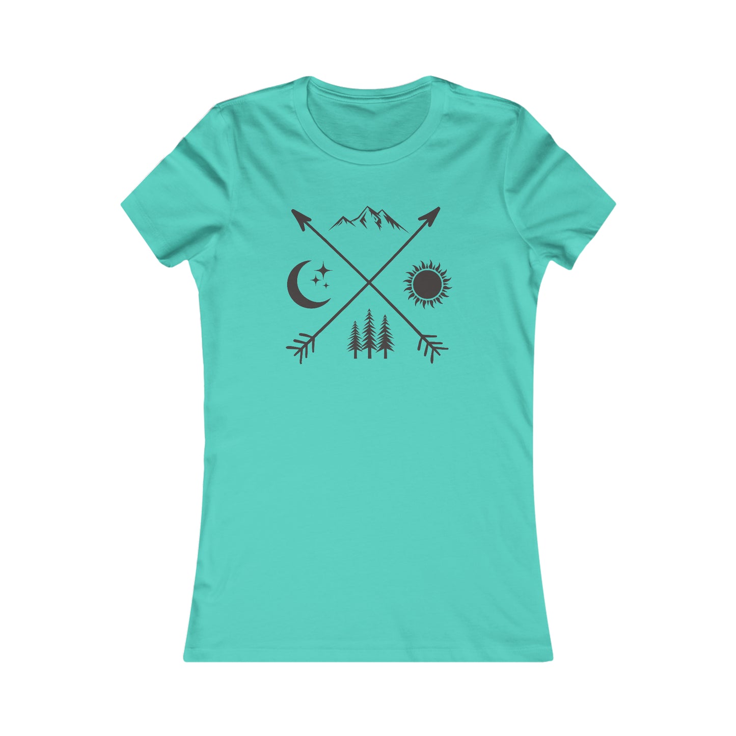 Crossing Arrows - Moon/Sun - Mountains/Forest - Women's Tee