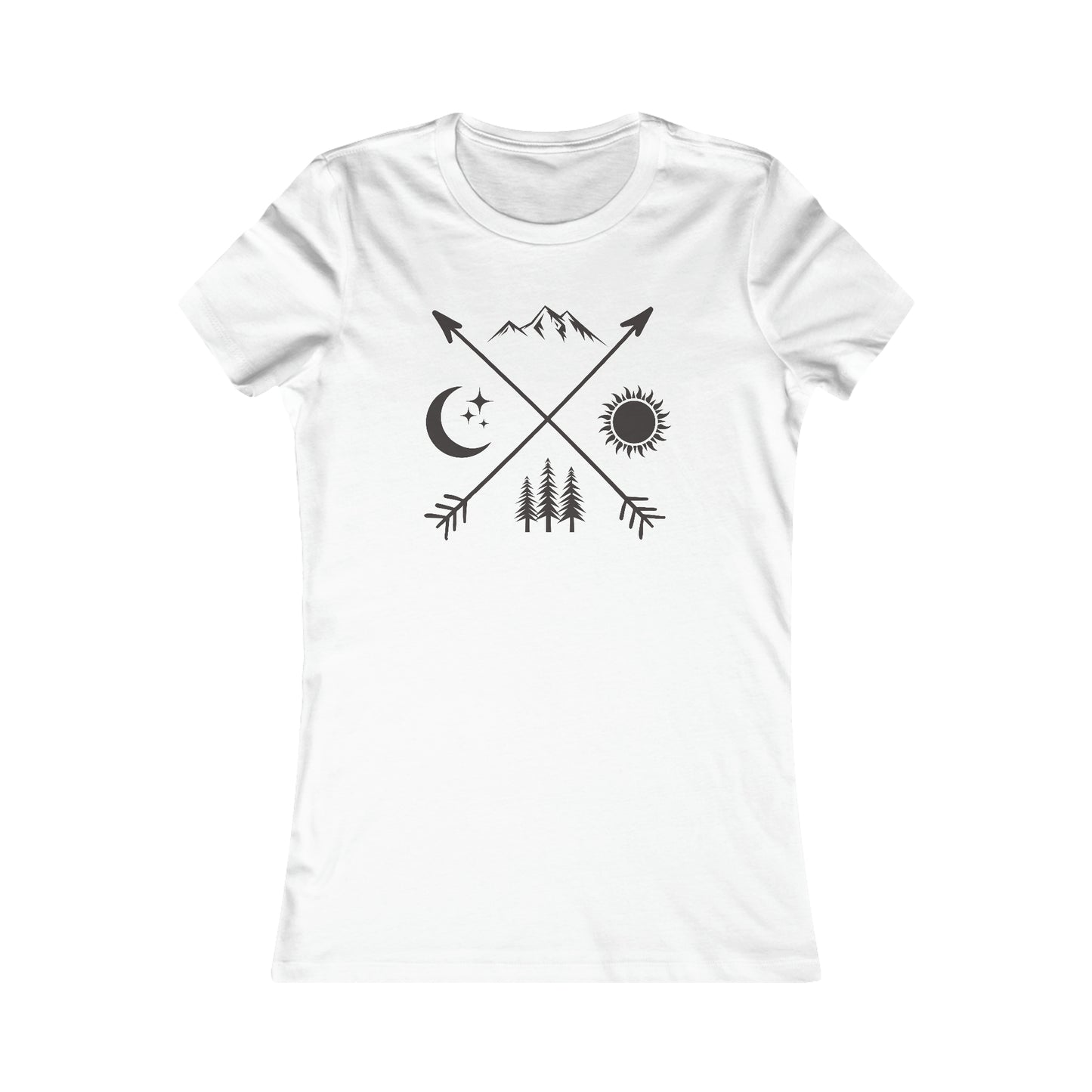 Crossing Arrows - Moon/Sun - Mountains/Forest - Women's Tee