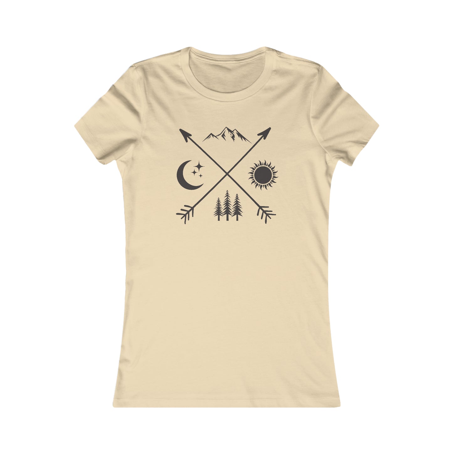 Crossing Arrows - Moon/Sun - Mountains/Forest - Women's Tee
