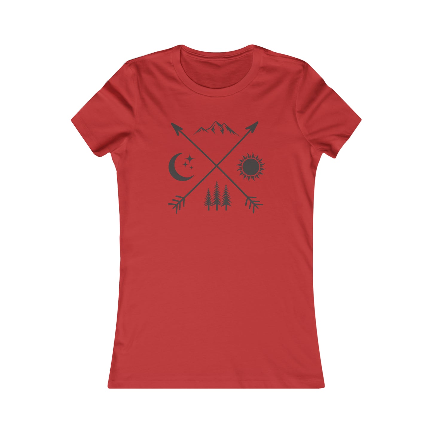 Crossing Arrows - Moon/Sun - Mountains/Forest - Women's Tee