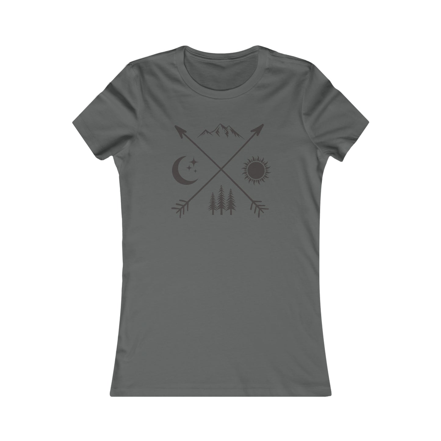 Crossing Arrows - Moon/Sun - Mountains/Forest - Women's Tee