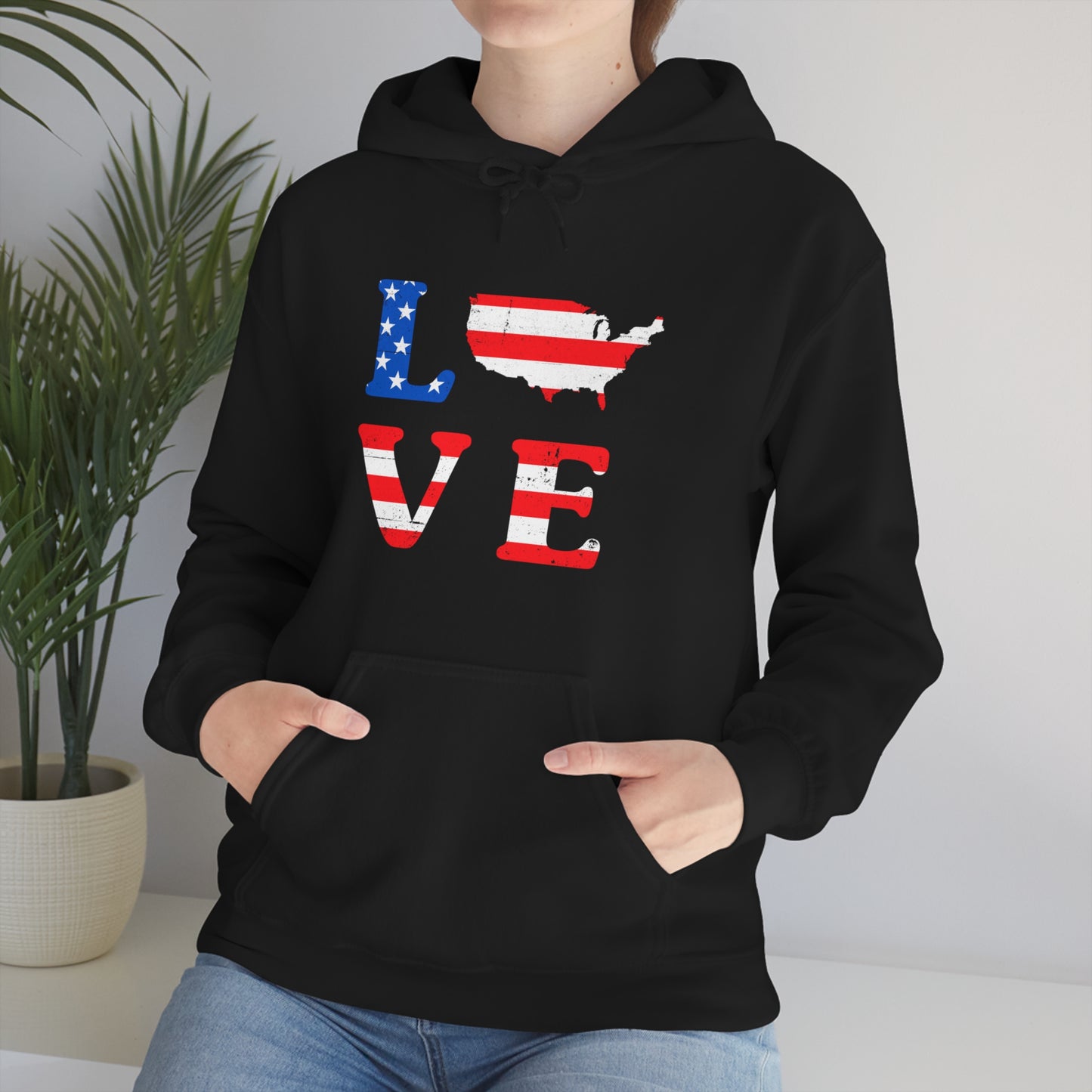 Love America - Unisex Hooded Sweatshirt