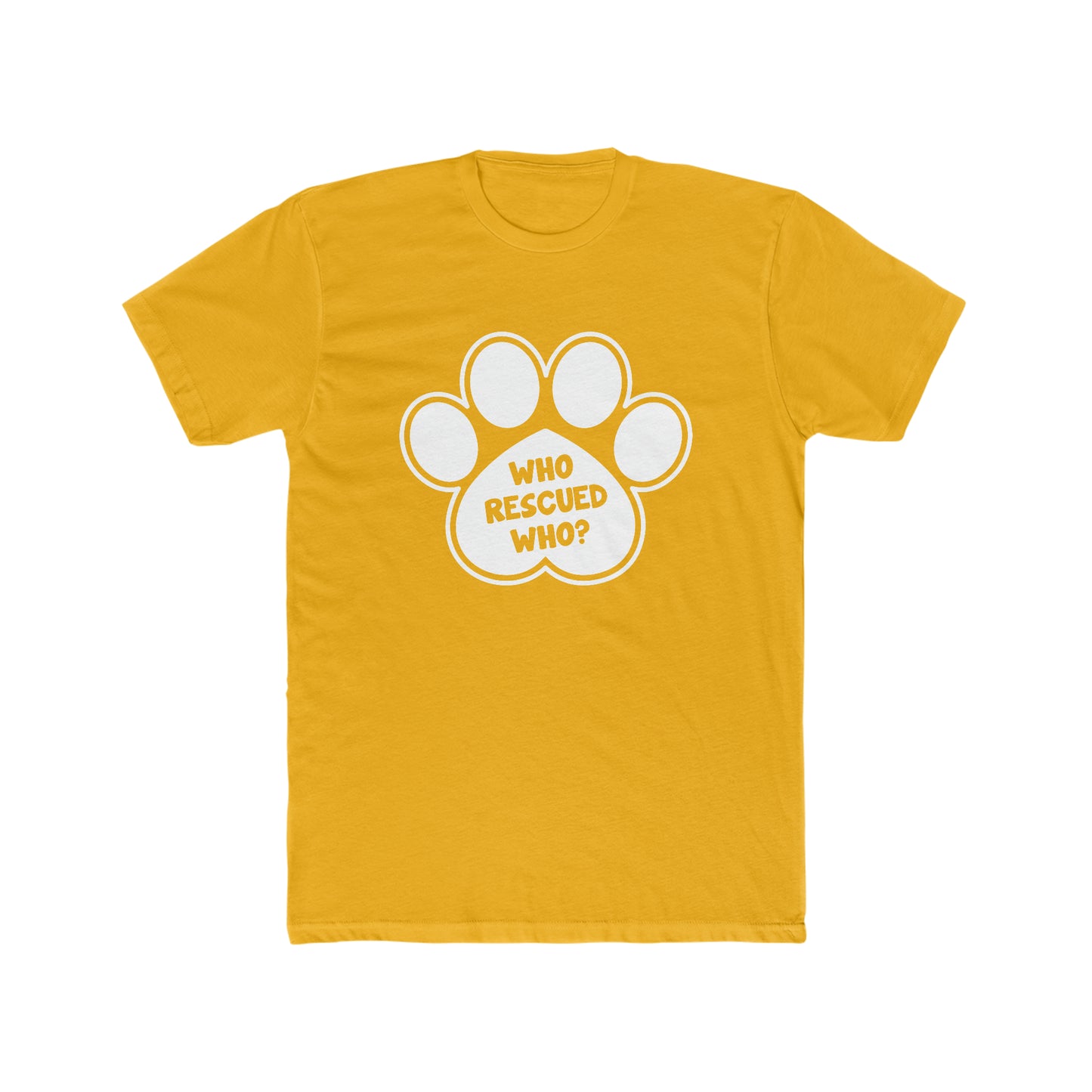 Who Rescued Who? - Men's Cotton Crew Tee