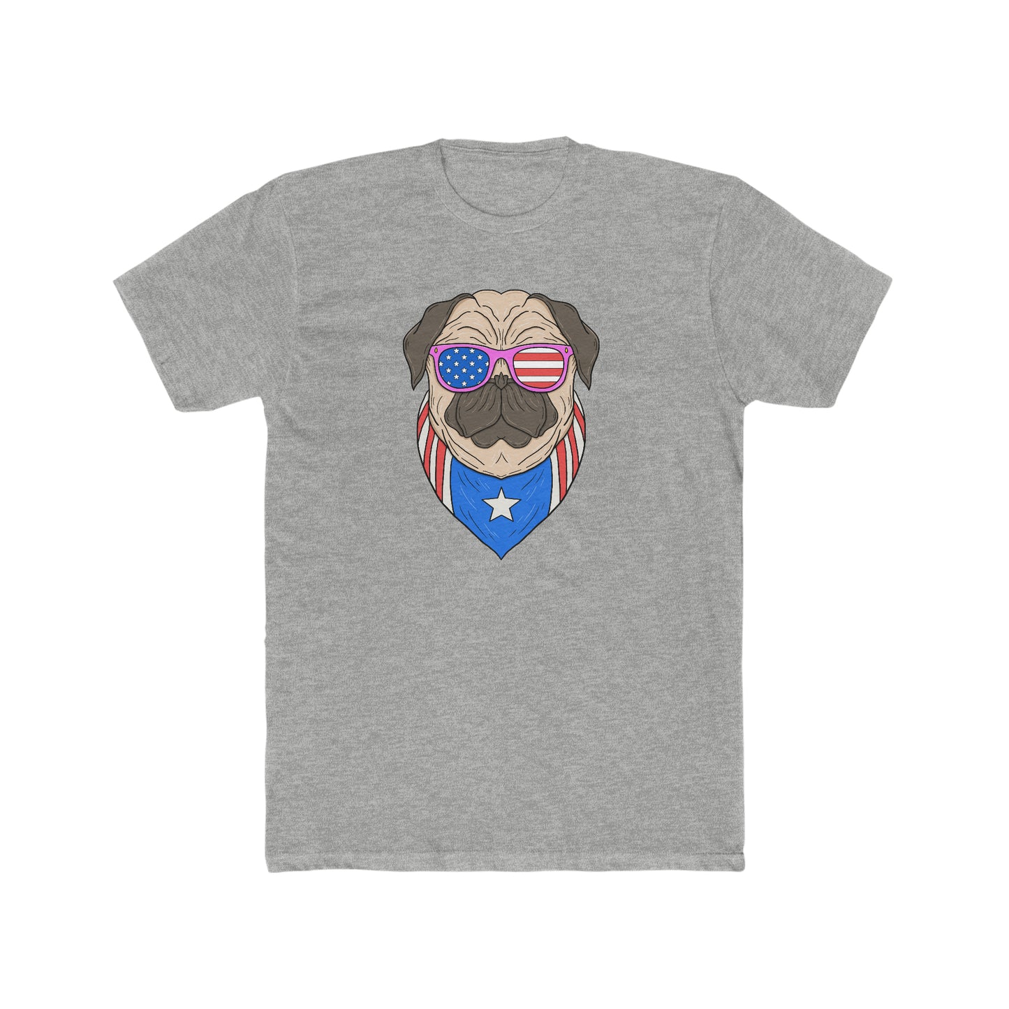 American Pug - Men's Cotton Crew Tee