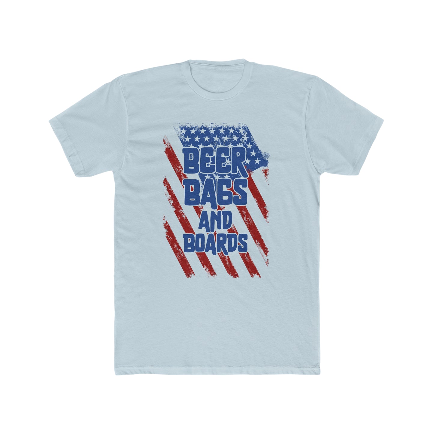 Beer Bags and Boards...Men's Cotton Crew T-Shirt