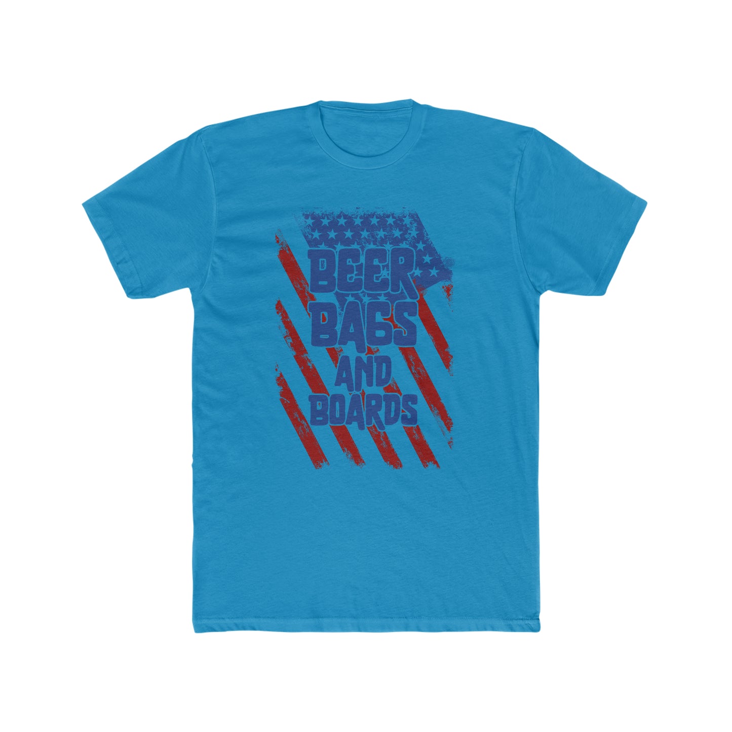 Beer Bags and Boards...Men's Cotton Crew T-Shirt