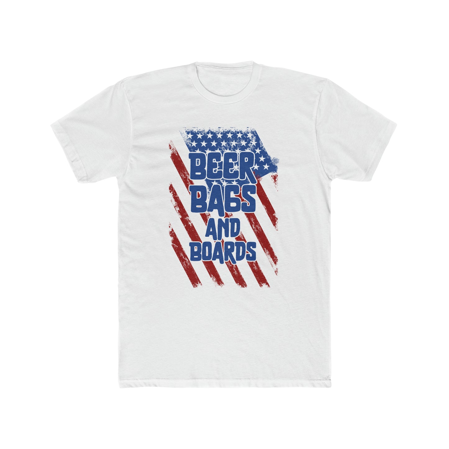 Beer Bags and Boards...Men's Cotton Crew T-Shirt