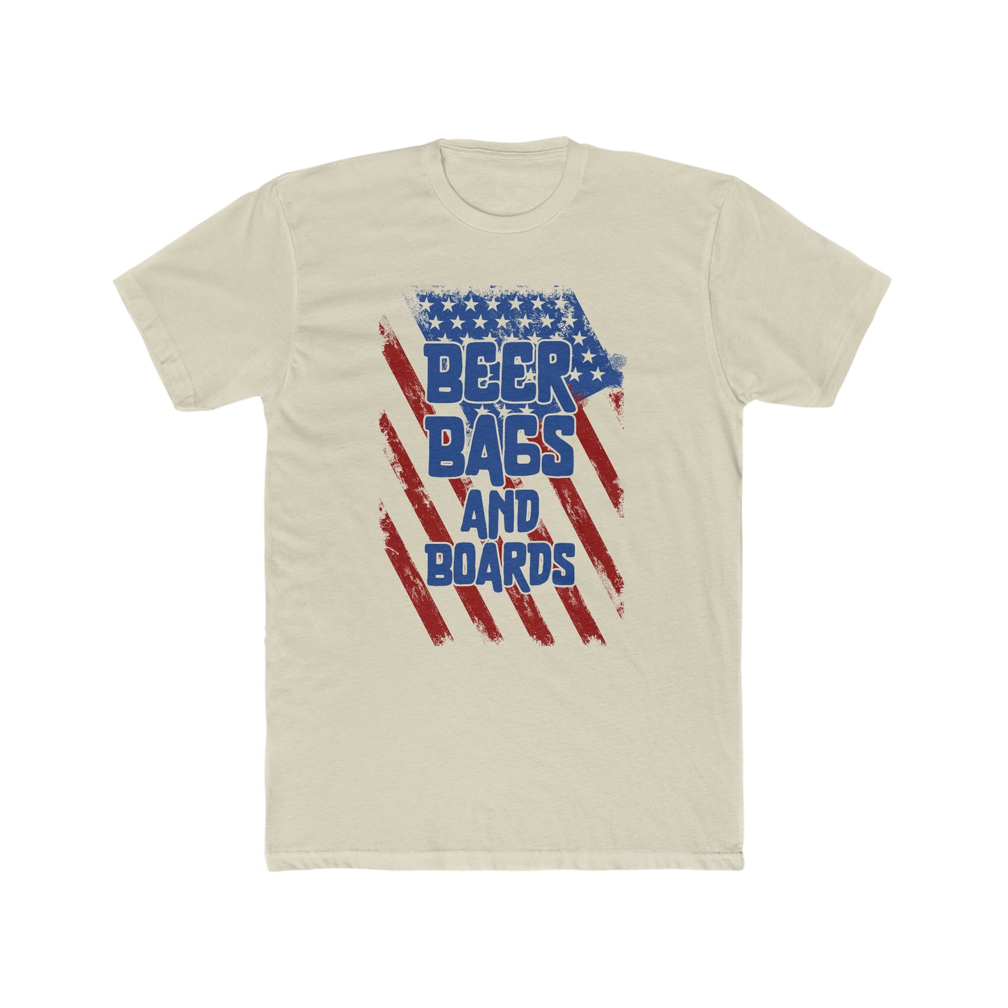 Beer Bags and Boards...Men's Cotton Crew T-Shirt