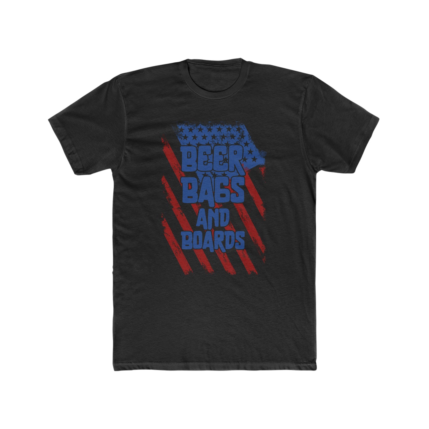 Beer Bags and Boards...Men's Cotton Crew T-Shirt