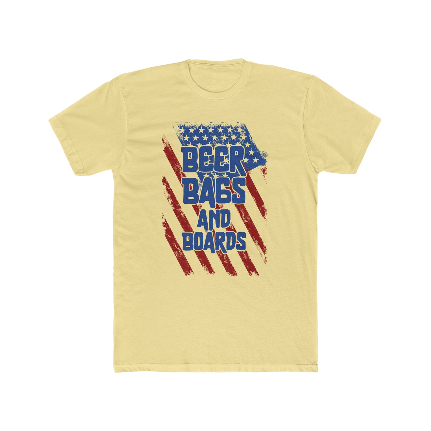 Beer Bags and Boards...Men's Cotton Crew T-Shirt