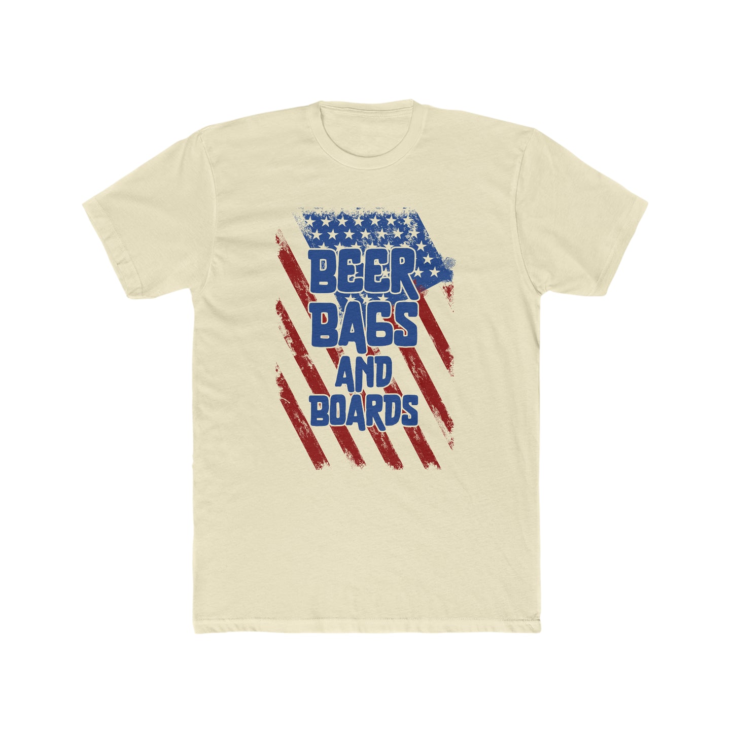 Beer Bags and Boards...Men's Cotton Crew T-Shirt