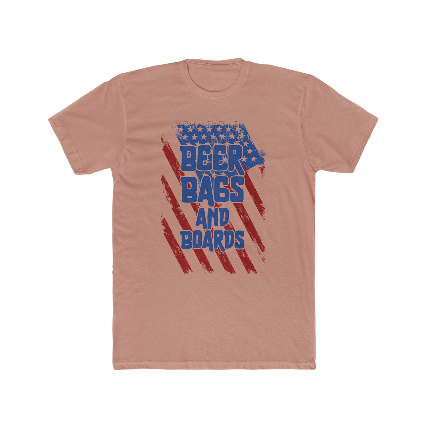 Beer Bags and Boards...Men's Cotton Crew T-Shirt