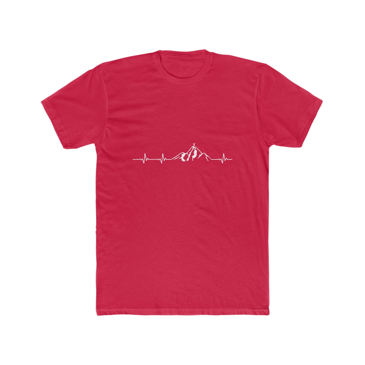 Mountain Heartbeat - Men's Cotton Crew Tee