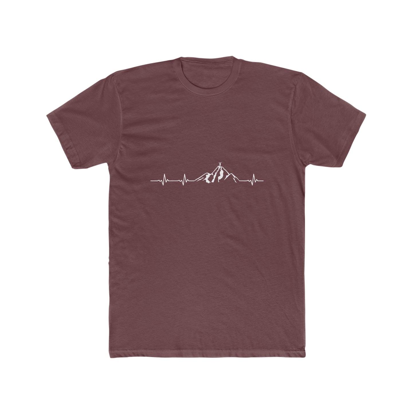 Mountain Heartbeat - Men's Cotton Crew Tee