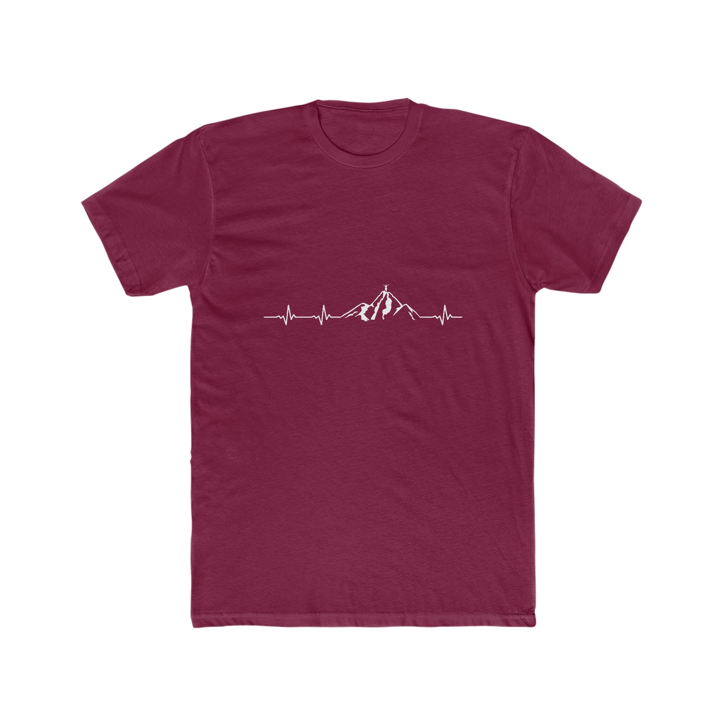 Mountain Heartbeat - Men's Cotton Crew Tee