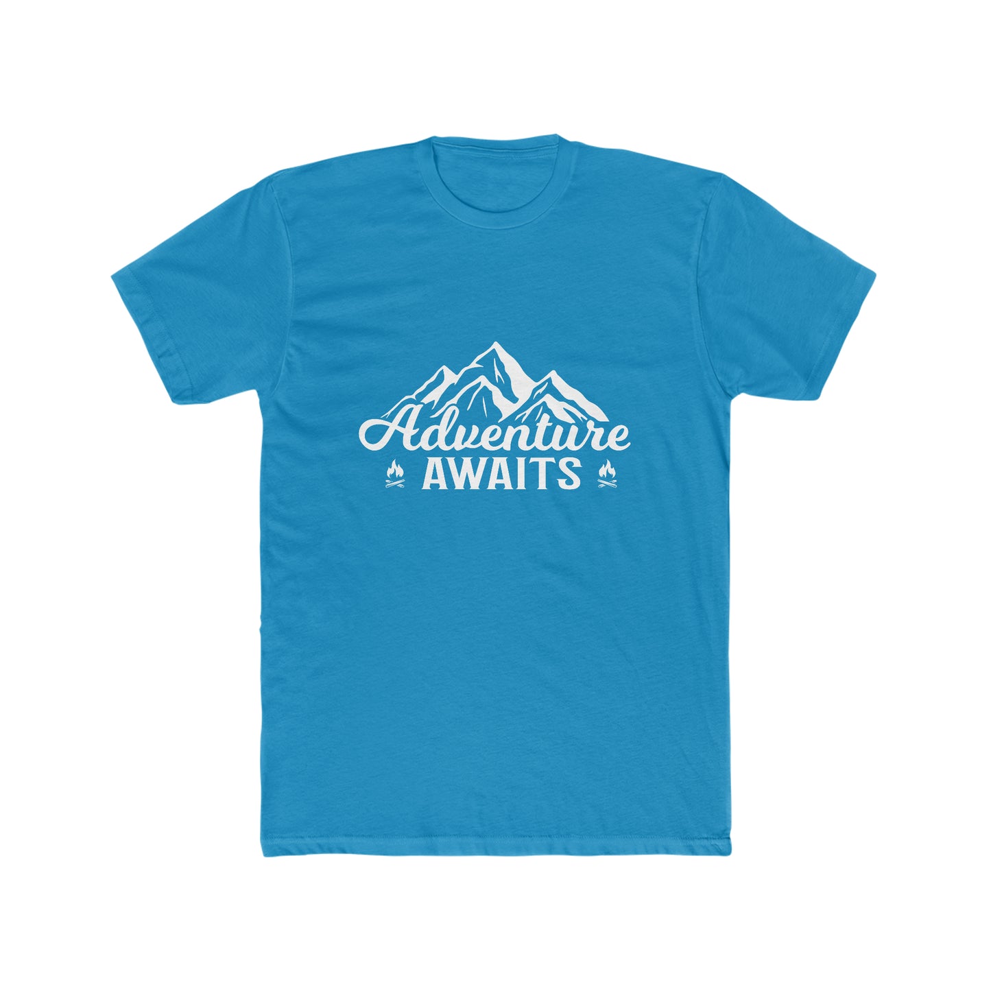 Adventure Awaits - Men's Cotton Crew Tee