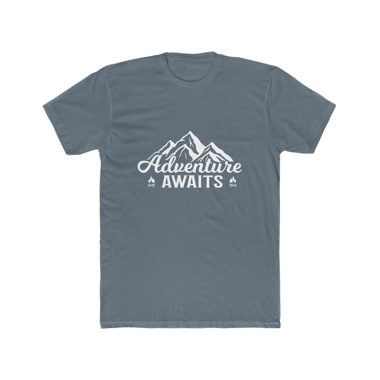 Adventure Awaits - Men's Cotton Crew Tee