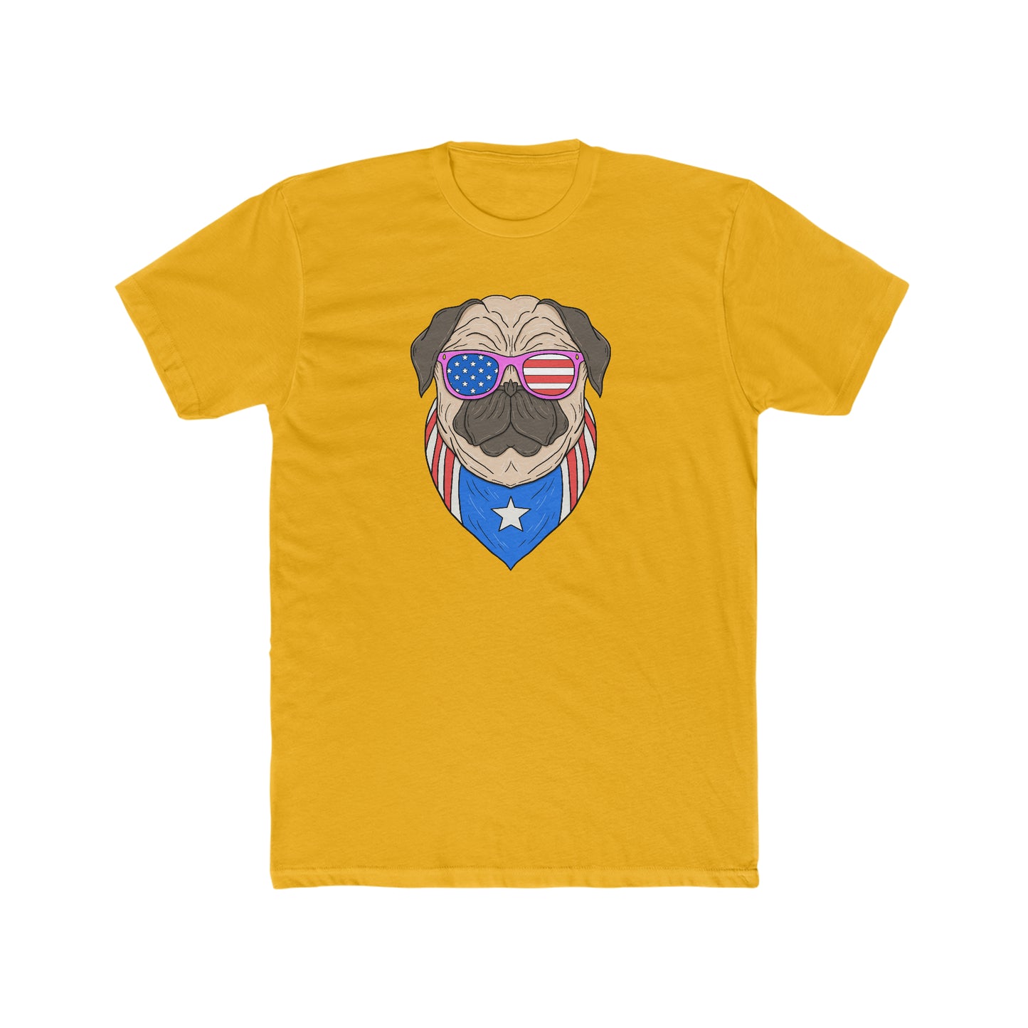 American Pug - Men's Cotton Crew Tee