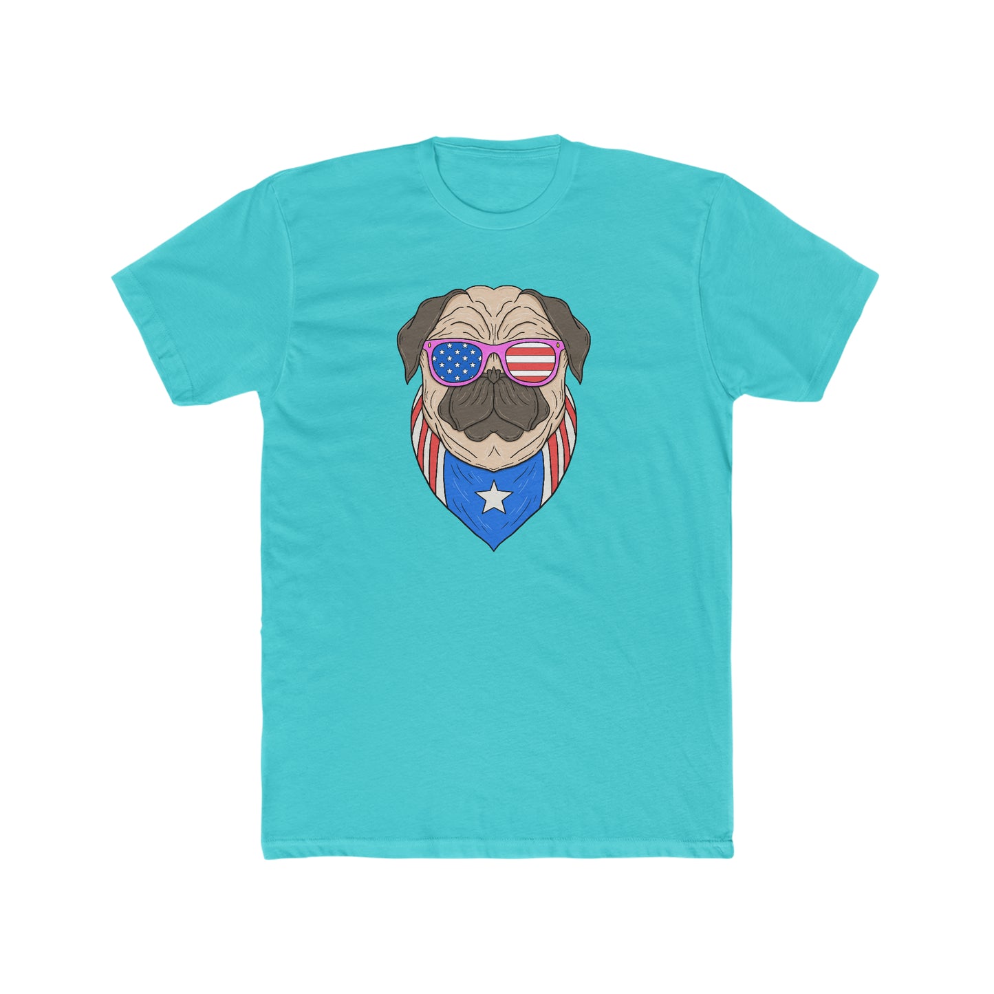 American Pug - Men's Cotton Crew Tee