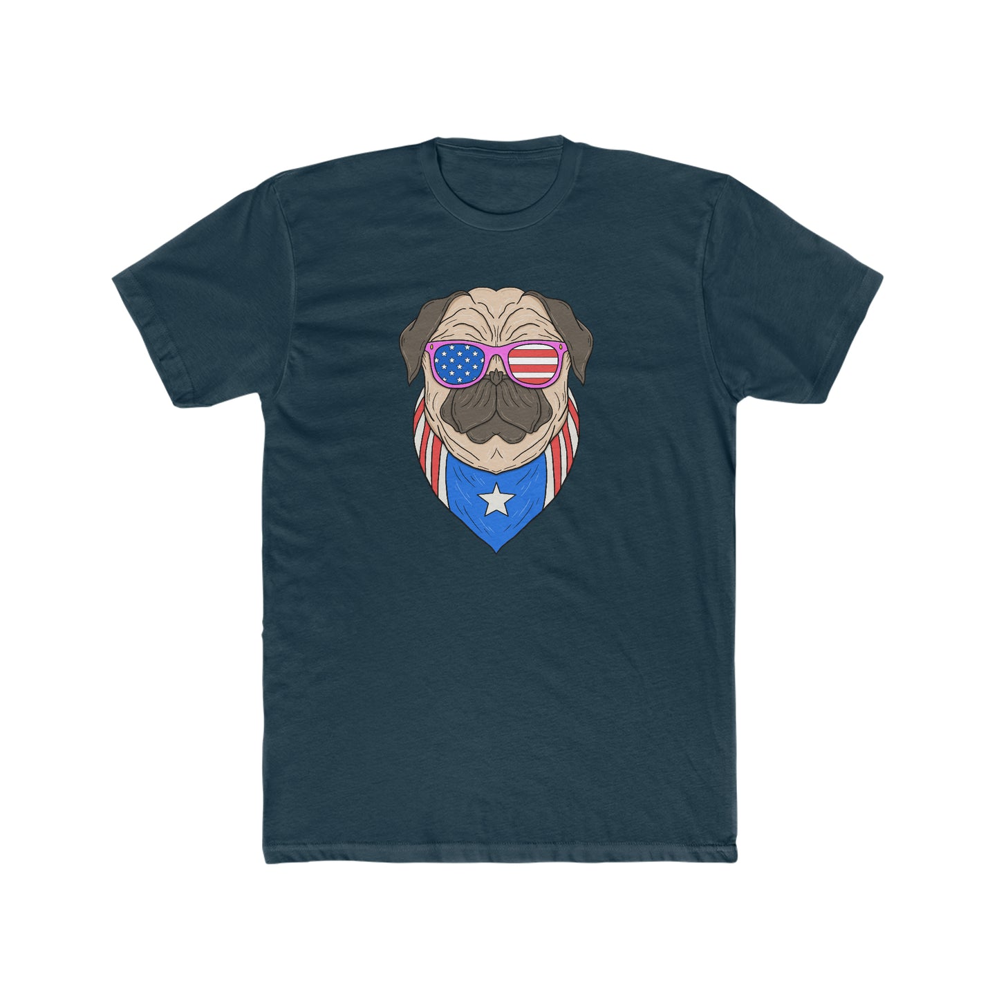 American Pug - Men's Cotton Crew Tee