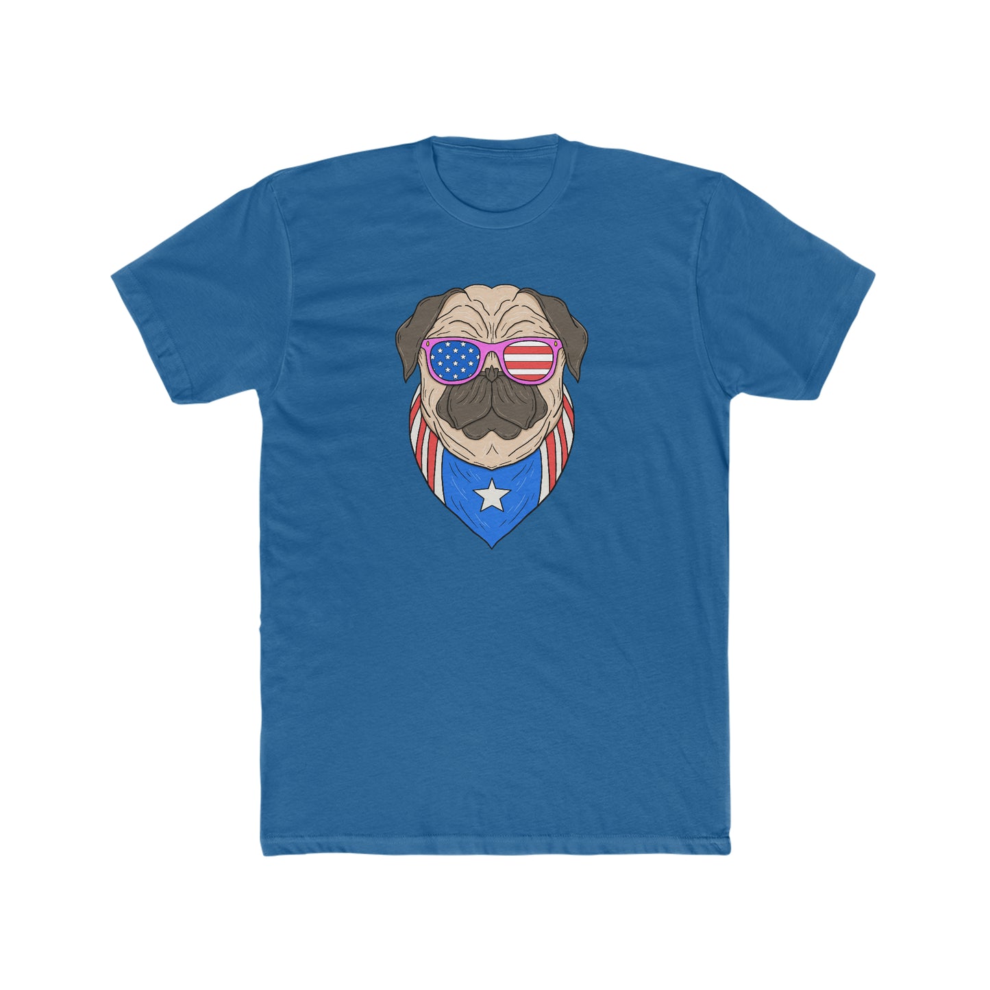 American Pug - Men's Cotton Crew Tee