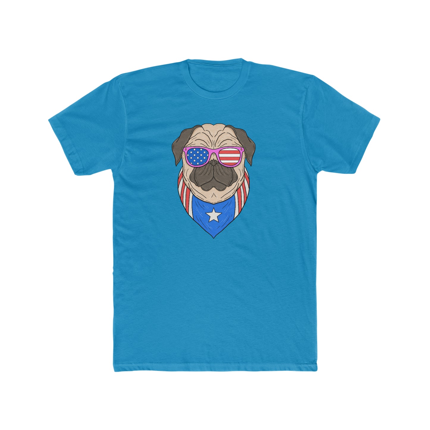 American Pug - Men's Cotton Crew Tee