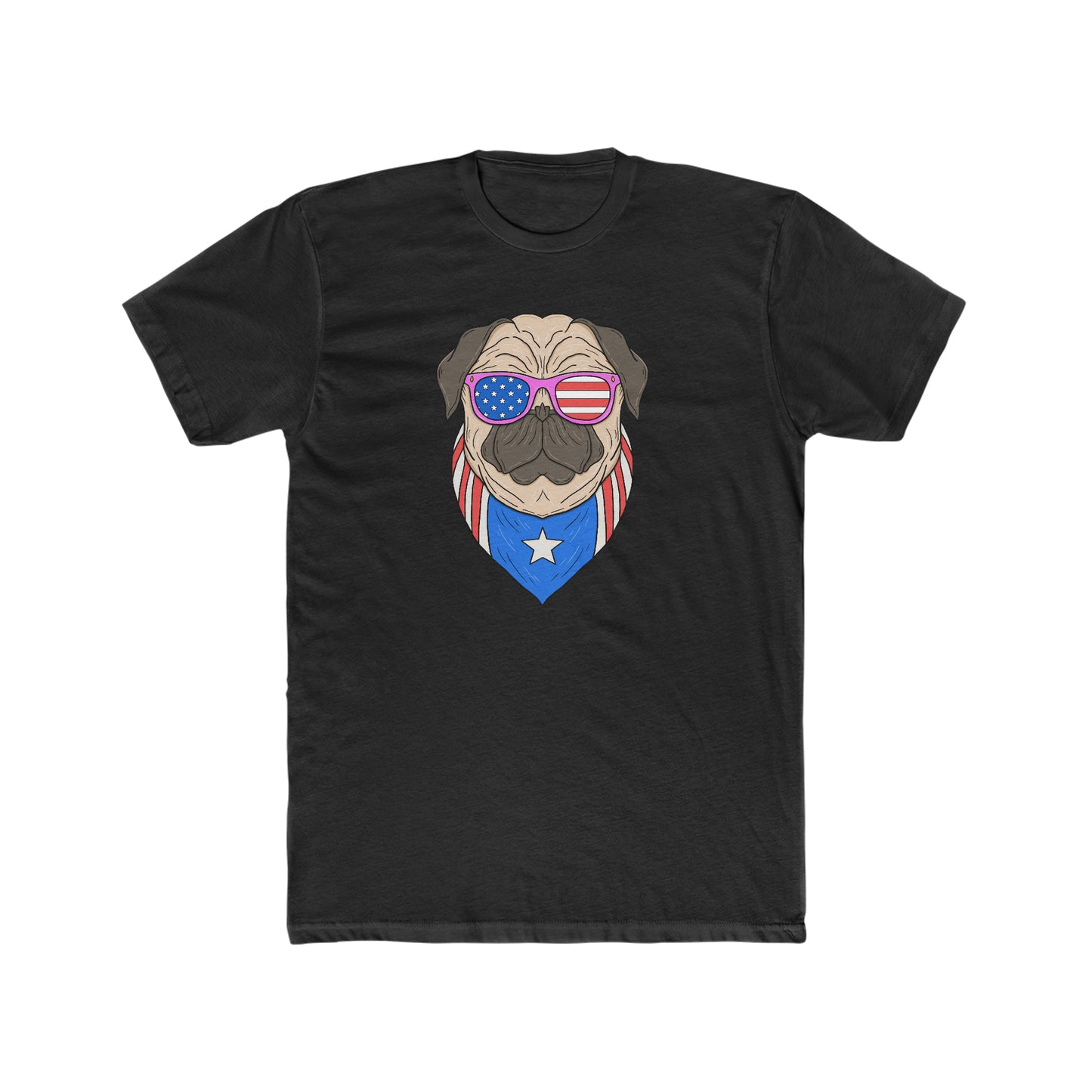 American Pug - Men's Cotton Crew Tee