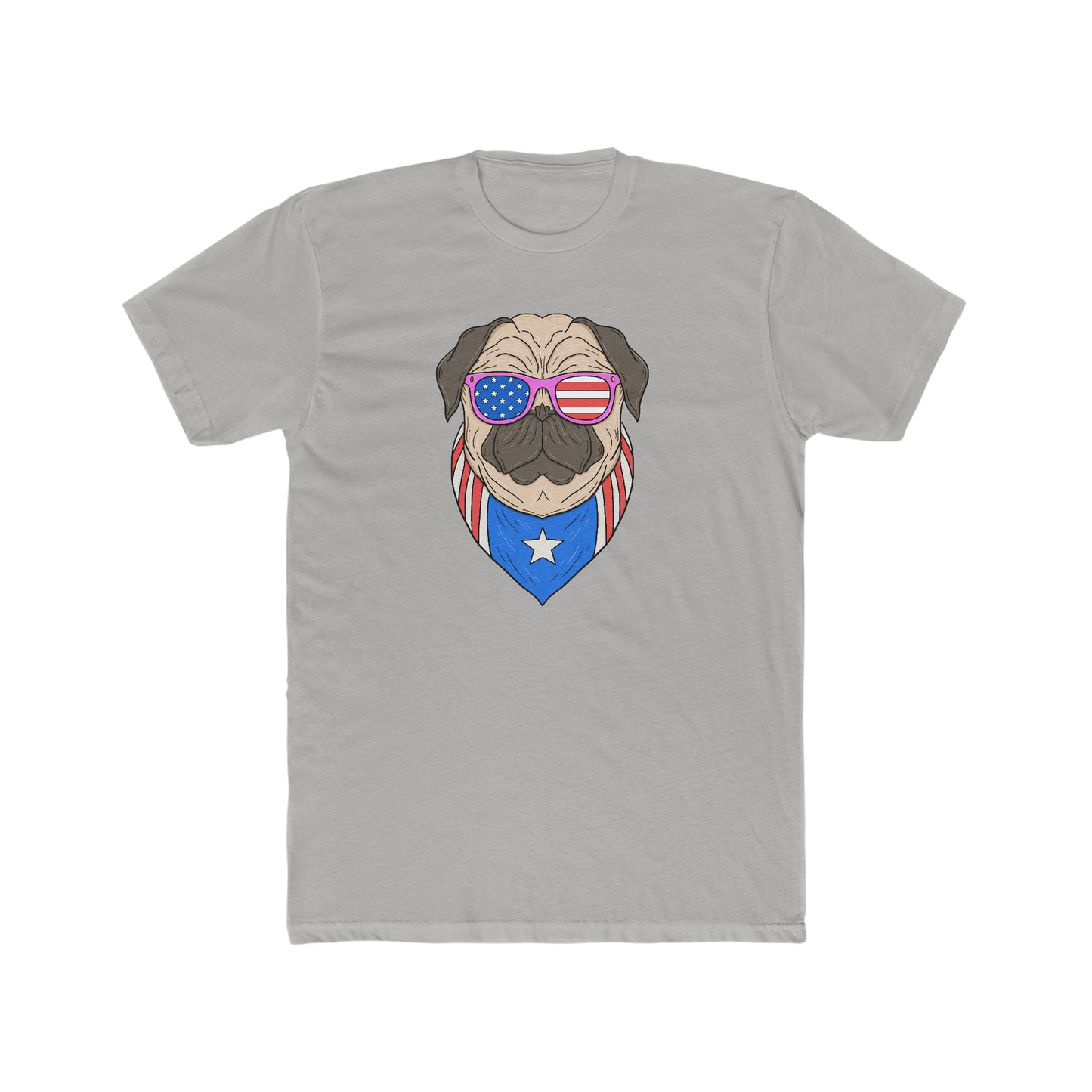 American Pug - Men's Cotton Crew Tee