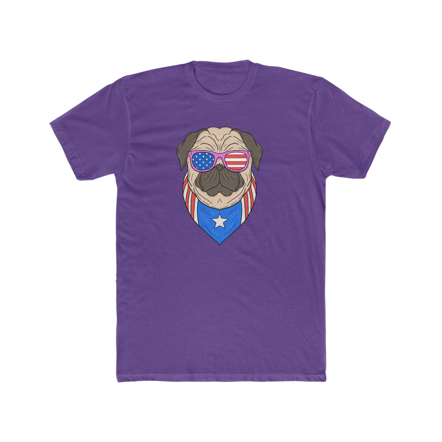 American Pug - Men's Cotton Crew Tee