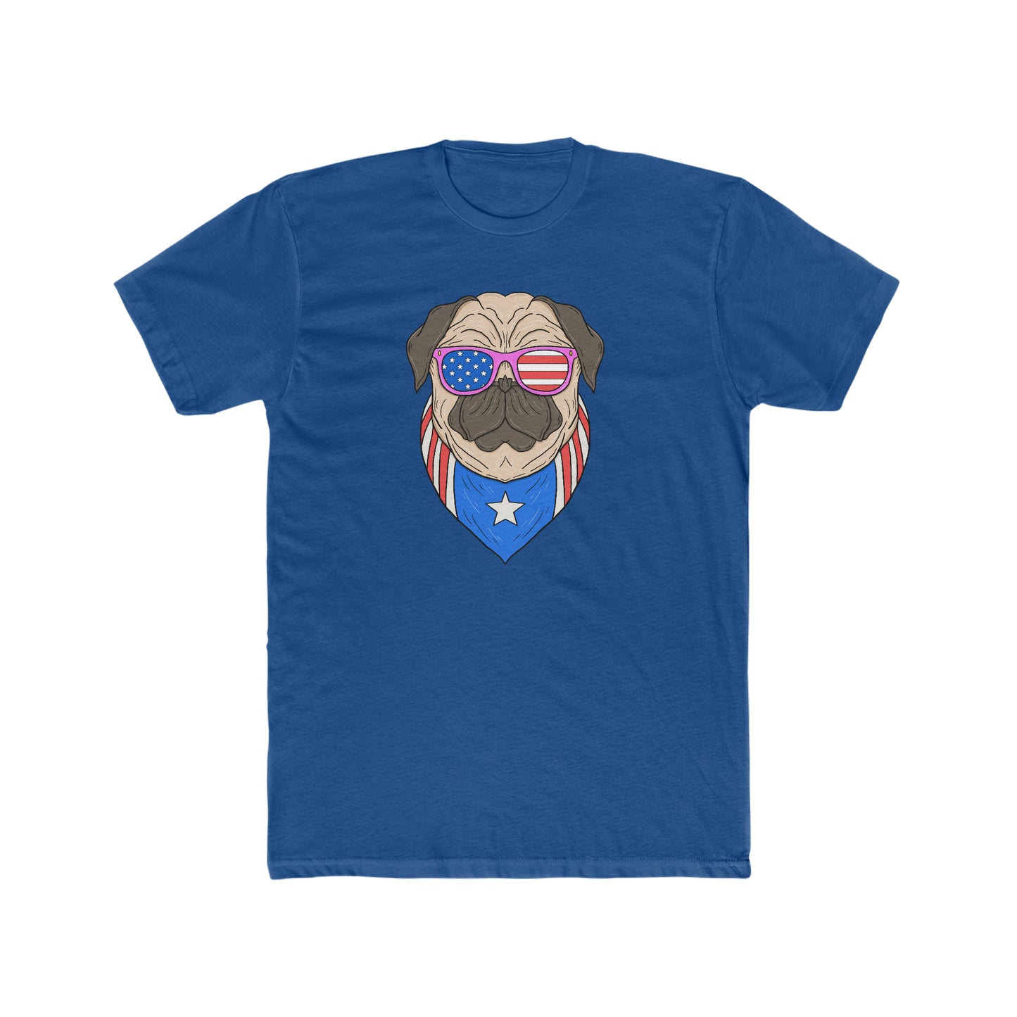American Pug - Men's Cotton Crew Tee