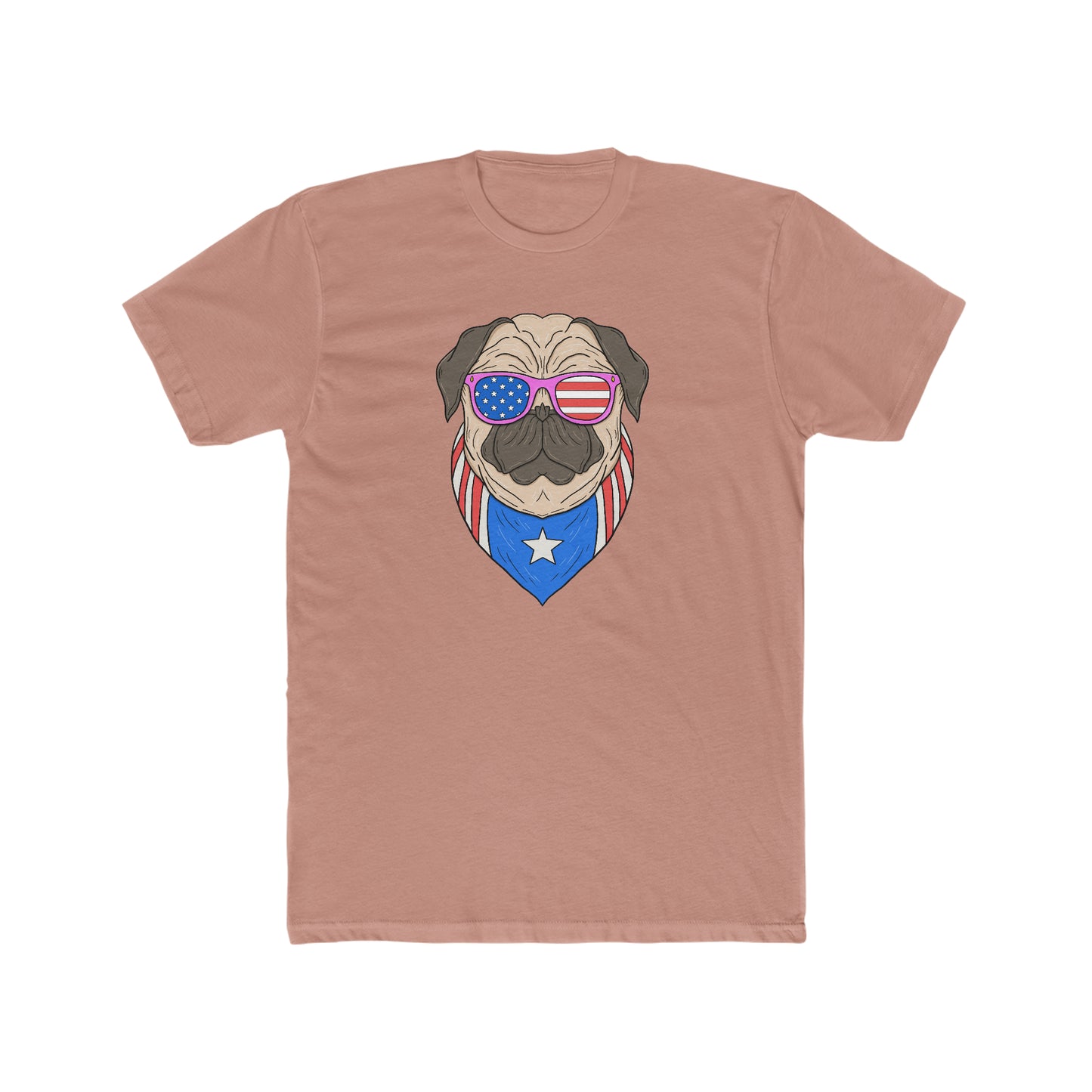 American Pug - Men's Cotton Crew Tee