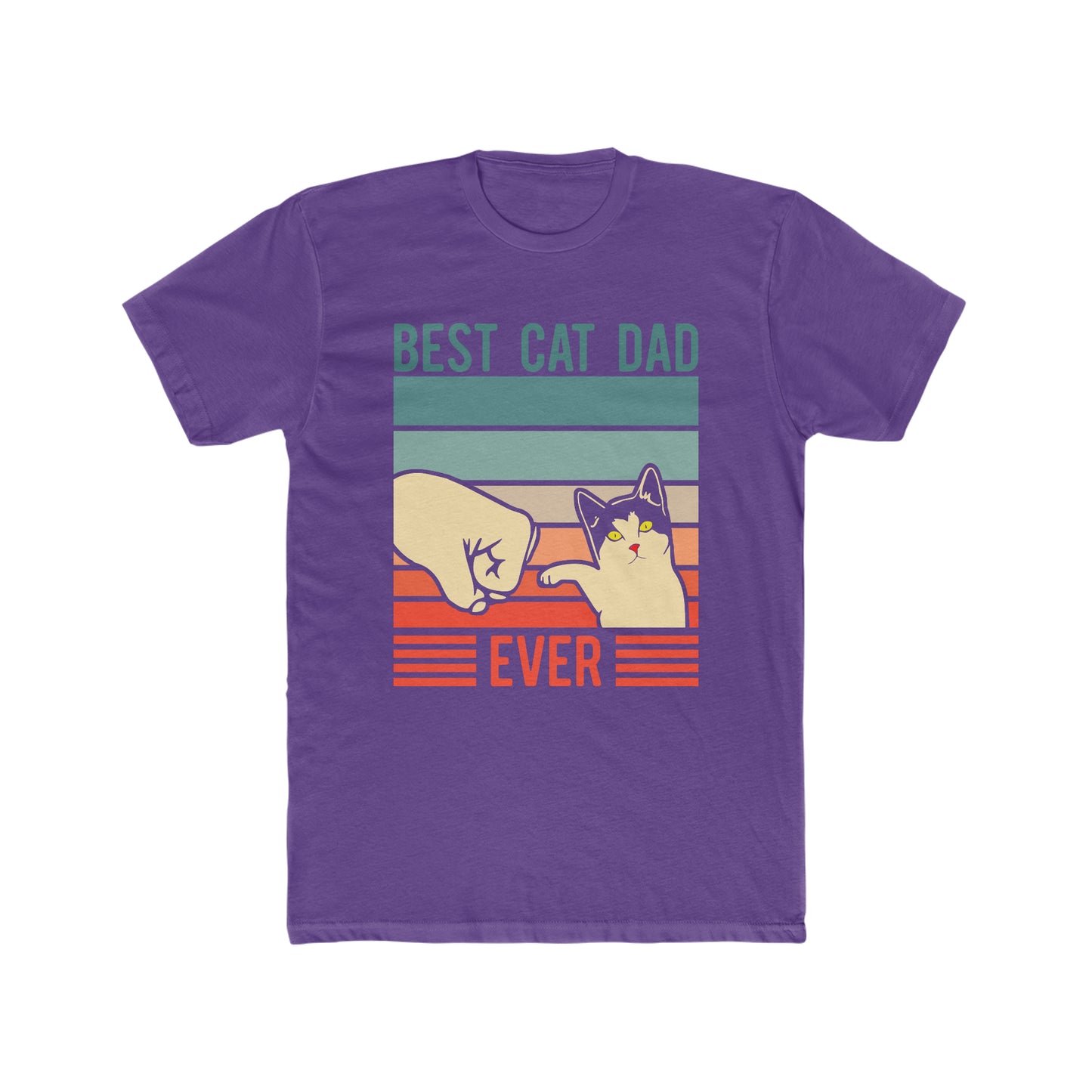 Best Cat DAD EVER 2 - Men's Cotton Crew Tee