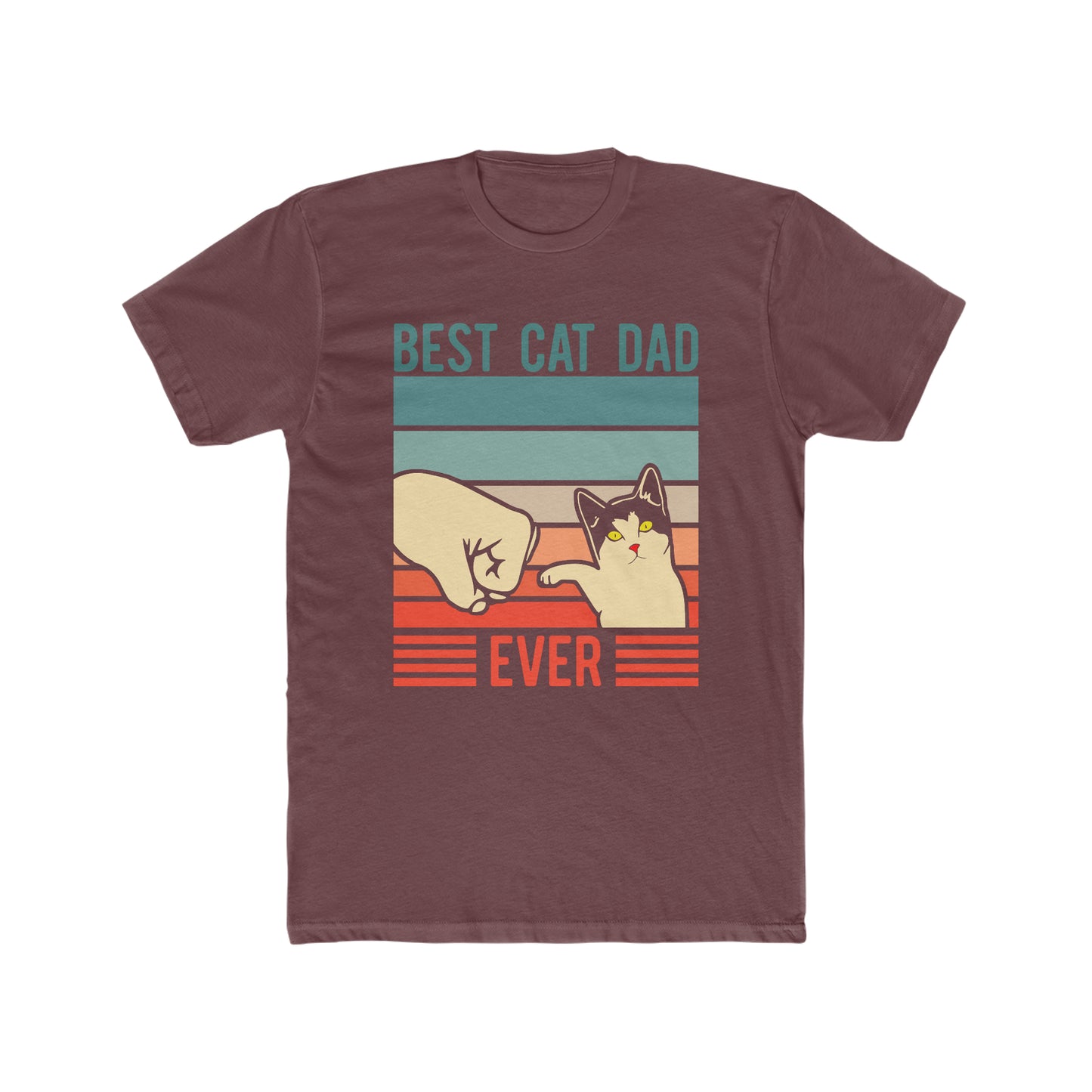 Best Cat DAD EVER 2 - Men's Cotton Crew Tee
