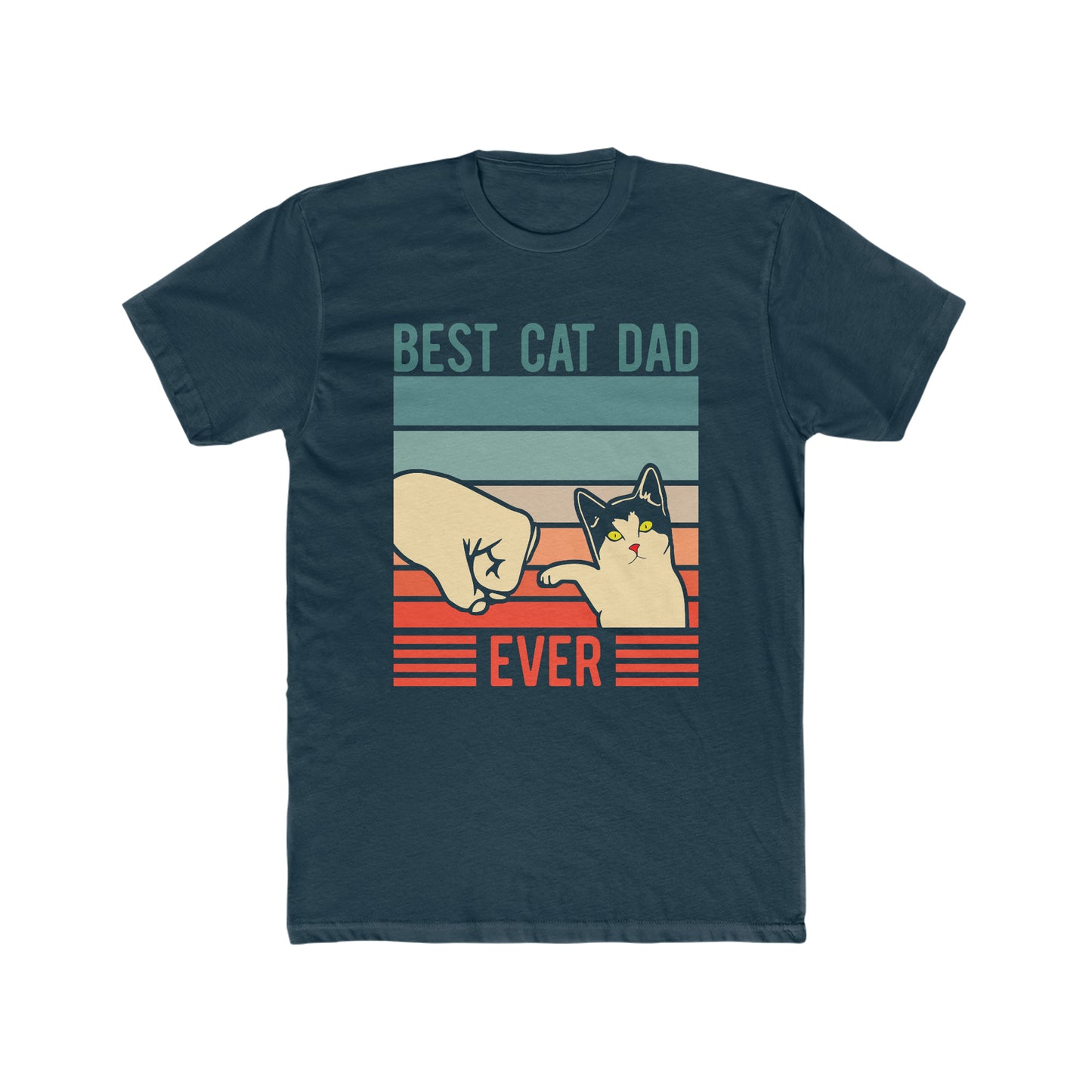 Best Cat DAD EVER 2 - Men's Cotton Crew Tee
