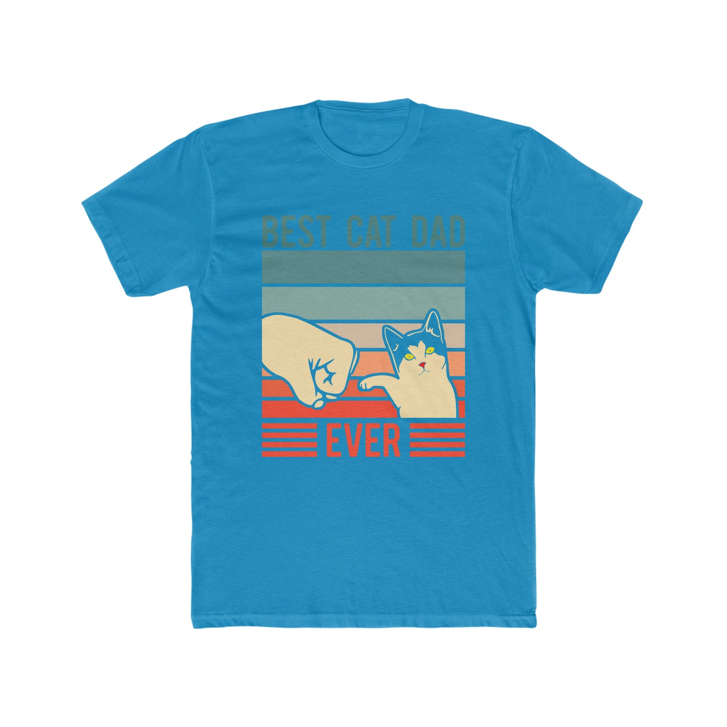Best Cat DAD EVER 2 - Men's Cotton Crew Tee