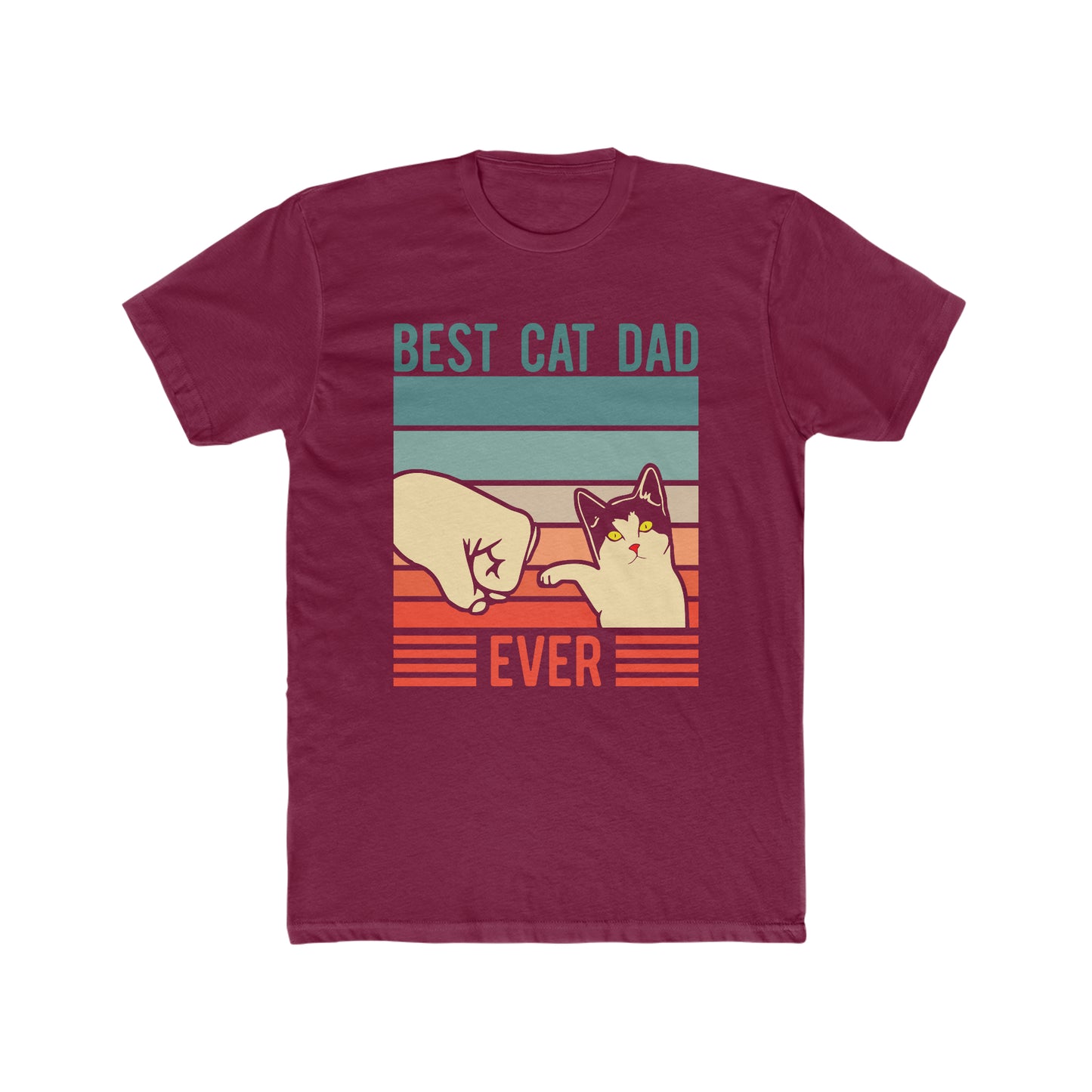 Best Cat DAD EVER 2 - Men's Cotton Crew Tee