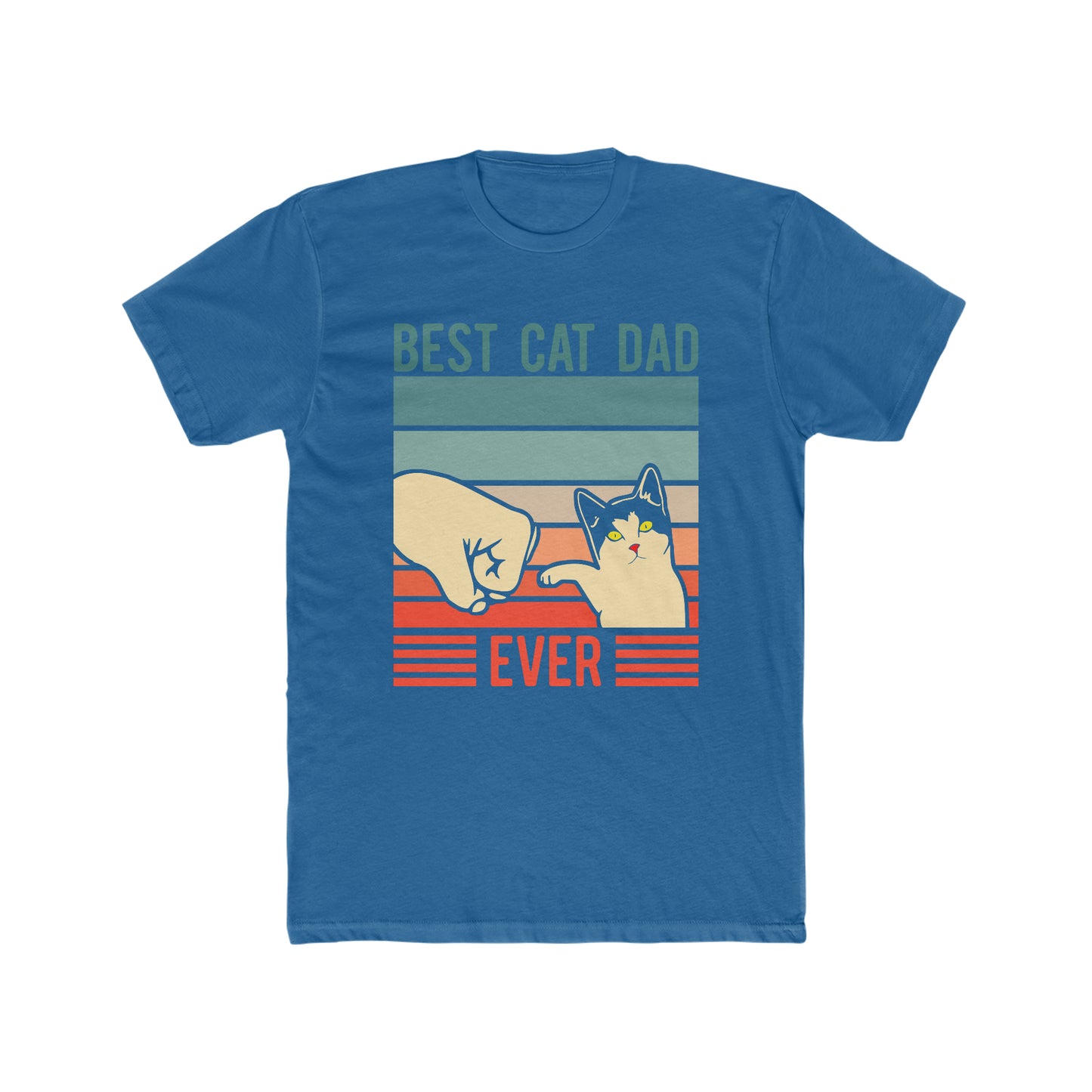 Best Cat DAD EVER 2 - Men's Cotton Crew Tee