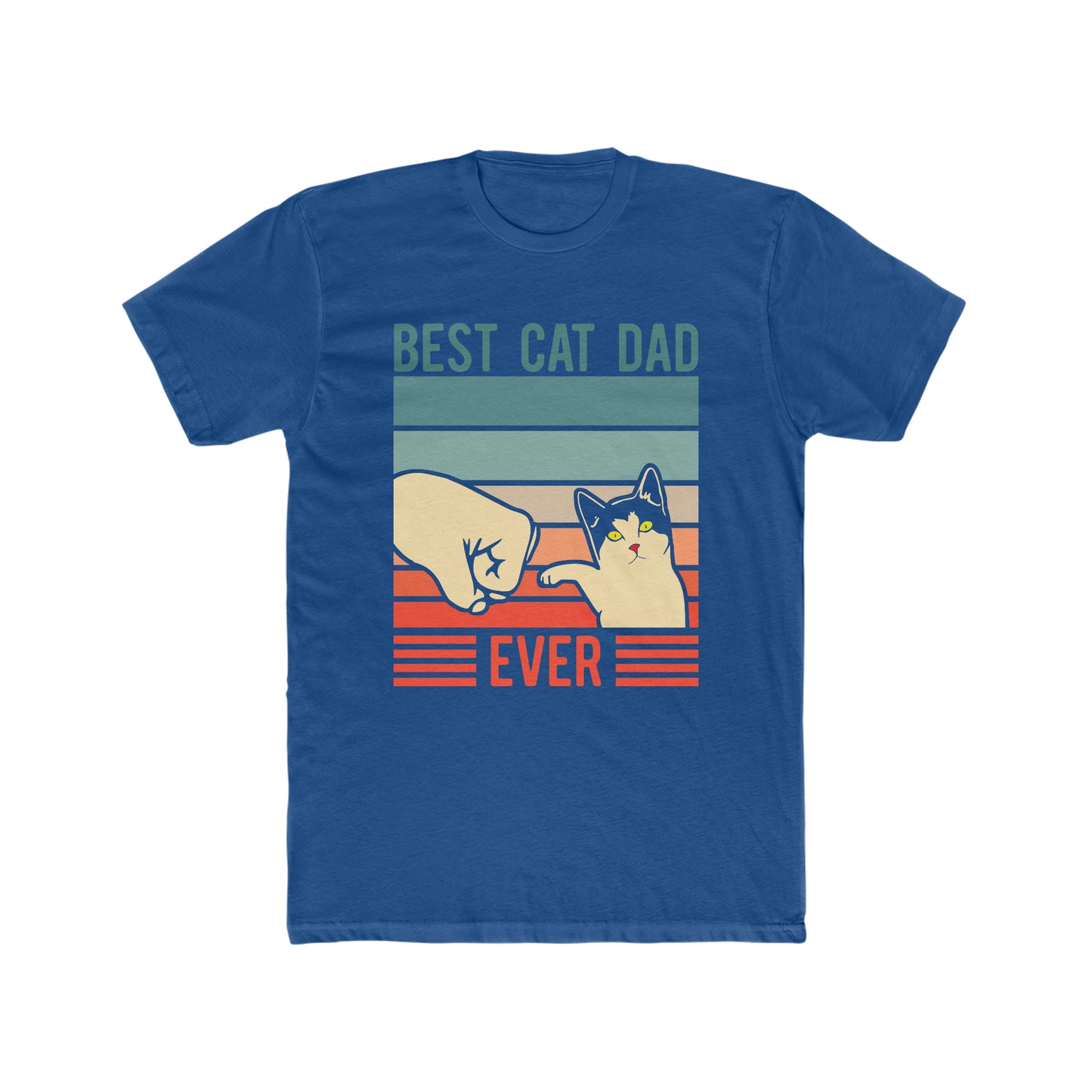 Best Cat DAD EVER 2 - Men's Cotton Crew Tee