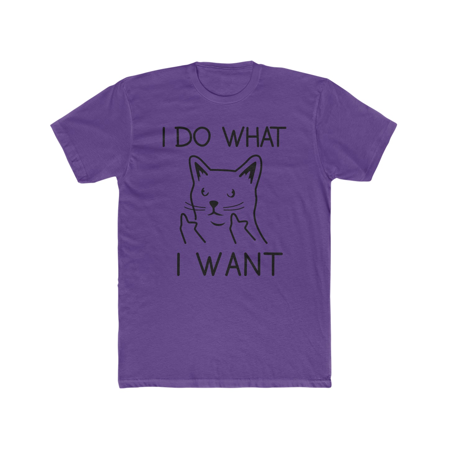 I Do What I Want - Cat - Men's Cotton Crew Tee