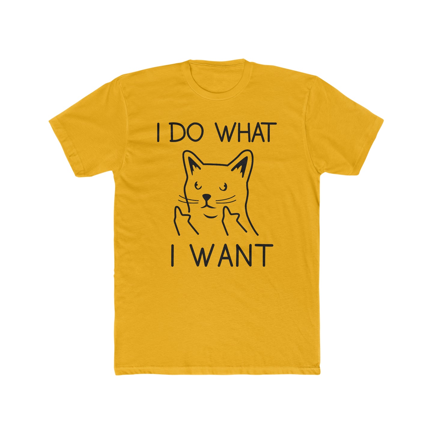 I Do What I Want - Cat - Men's Cotton Crew Tee