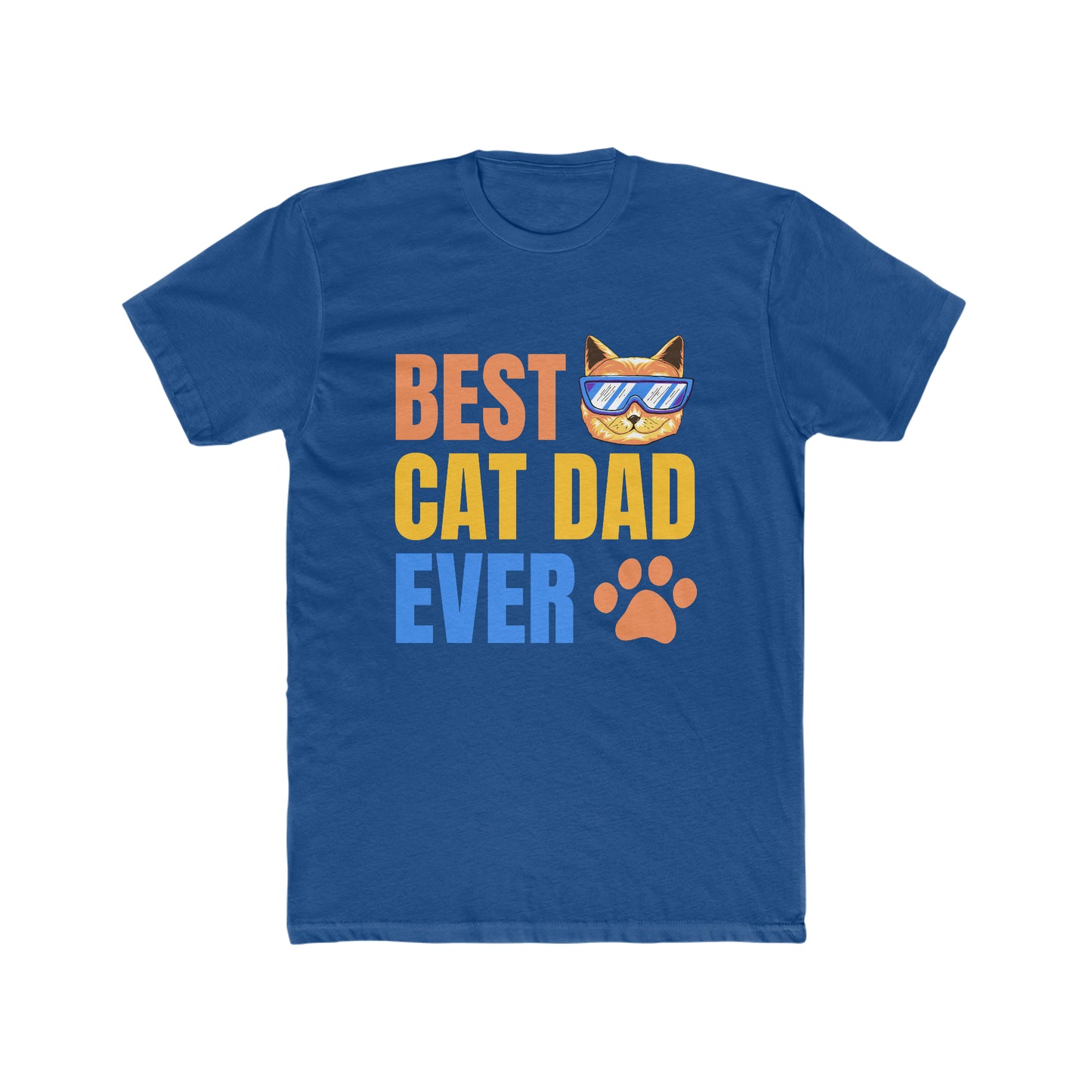 Best Cat Dad EVER - Men's Cotton Crew Tee