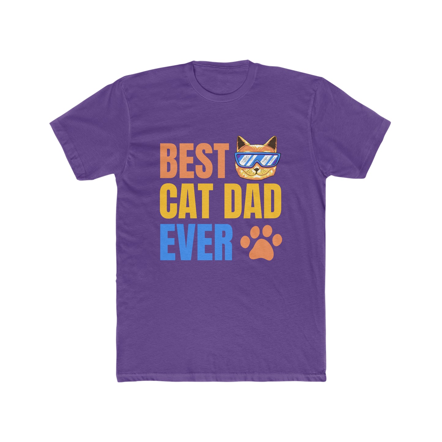 Best Cat Dad EVER - Men's Cotton Crew Tee