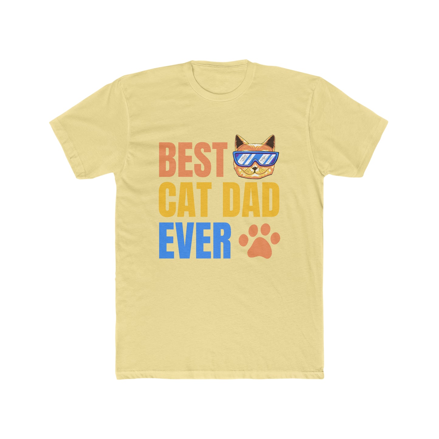 Best Cat Dad EVER - Men's Cotton Crew Tee