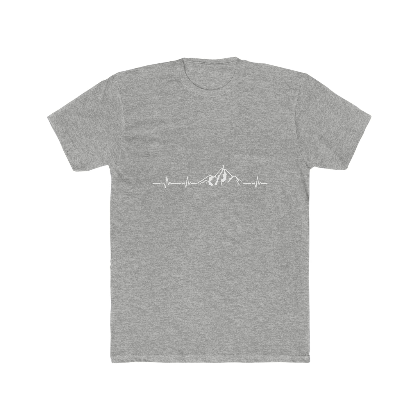 Mountain Heartbeat - Men's Cotton Crew Tee