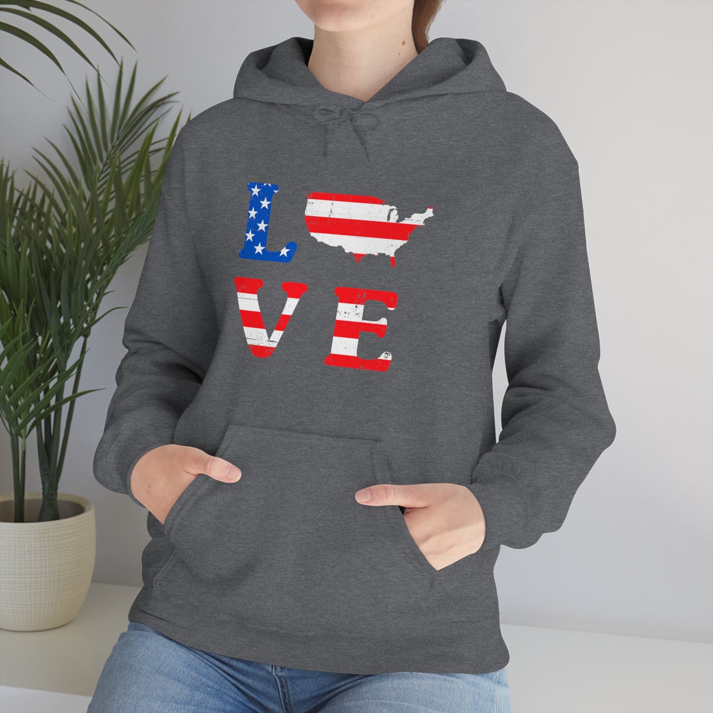 Love America - Unisex Hooded Sweatshirt