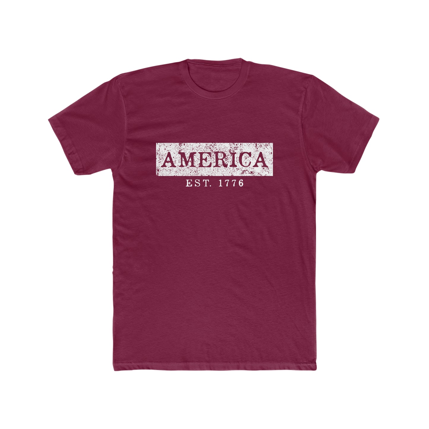 America EST 1776 - Men's Cotton Crew Tee