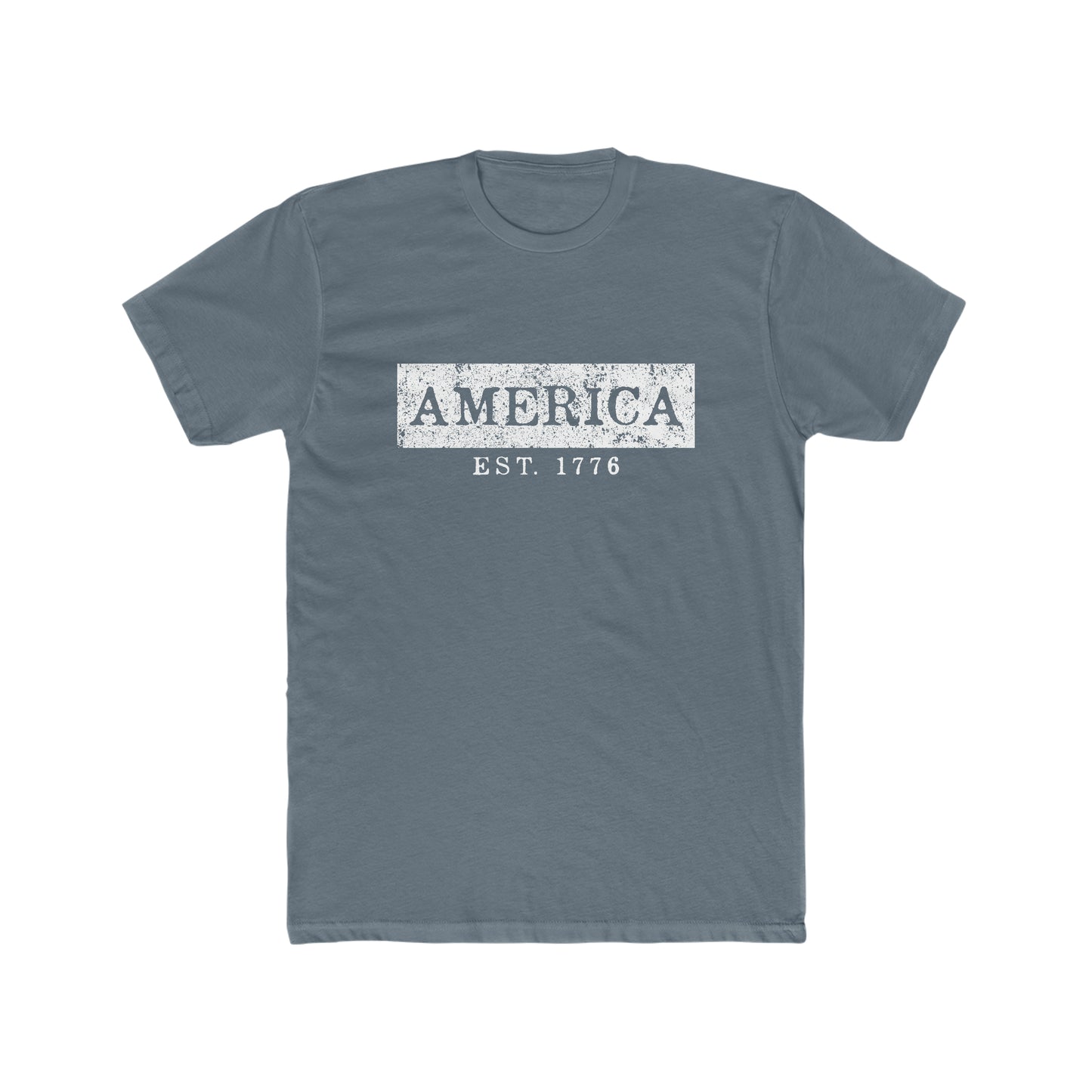 America EST 1776 - Men's Cotton Crew Tee
