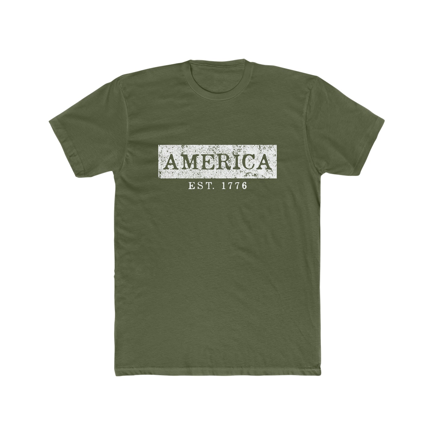 America EST 1776 - Men's Cotton Crew Tee